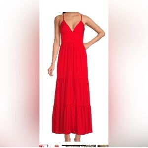 Gianni Bini Vibrant Red Maxi Dress